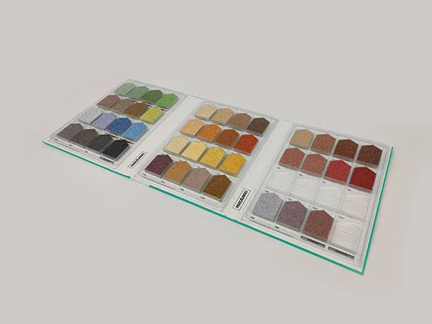 Cartella campioni in acrilico per rivestimenti di facciata